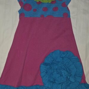 Jelly The Pug Pink and Blue Maxi Dress.